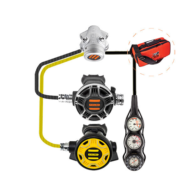 퐁당닷컴,V1 TEC2/REC1 콘솔 3게이지 세트,V1 요크1단계  + TEC2 2단계 +  REC1옥토퍼스 + 저압호스 70cm + 저압호스 90cm 옐로 + 호흡기 가방 + EVO콘솔 3게이지,텍라인,스쿠버 > 호흡기, 보조 호흡기 > 레크레이션용