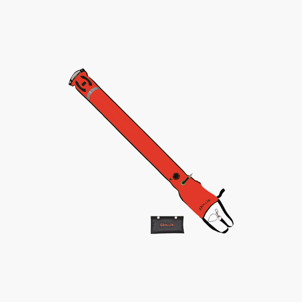 퐁당닷컴,ORANGE W/POUCH 20cm*150cm,,홀리스,스쿠버 acc > 소세지, 부이 > 폐쇄형