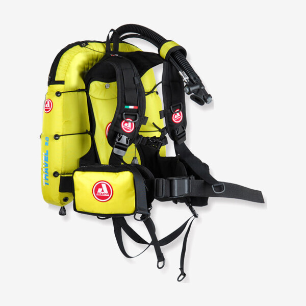 퐁당닷컴,★렙터 마스크 증정★ TRAVEL Yellow,2.3kg의 초경량 BCD ★엑스트림 렙터마스크 무료증정★ ~재고 소진시까지,오닥스프로,스쿠버 > BC 자켓, 사이드마운트 > 후면조절