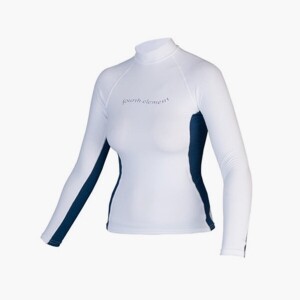 하이드로스킨 여성용 래쉬가드 화이트, HYDROSKIN W L/S LETTER WHITE